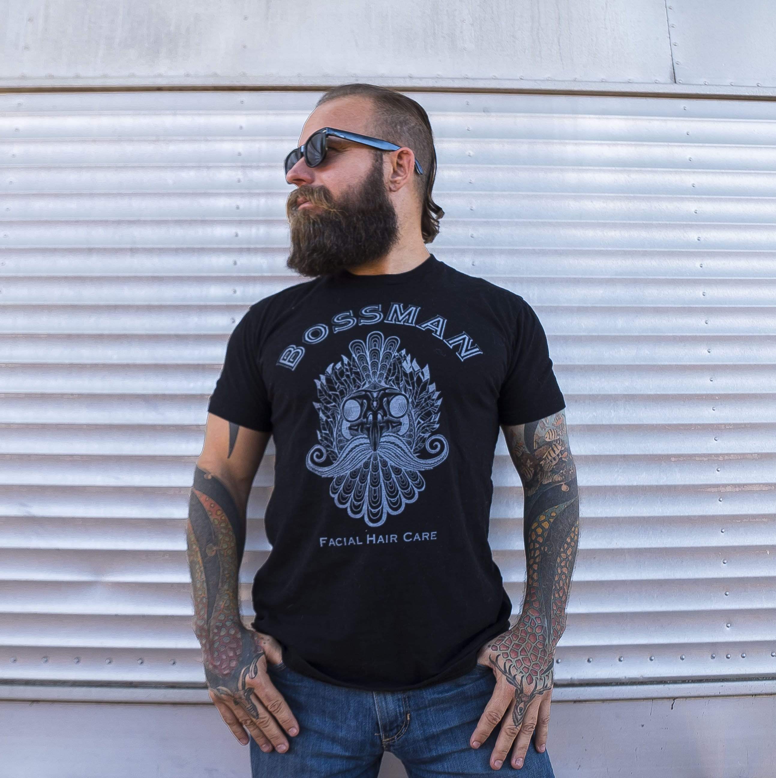 Bossman Rooster Skull Black Tee Shirt [Clearance - Final Sale] - Image 3