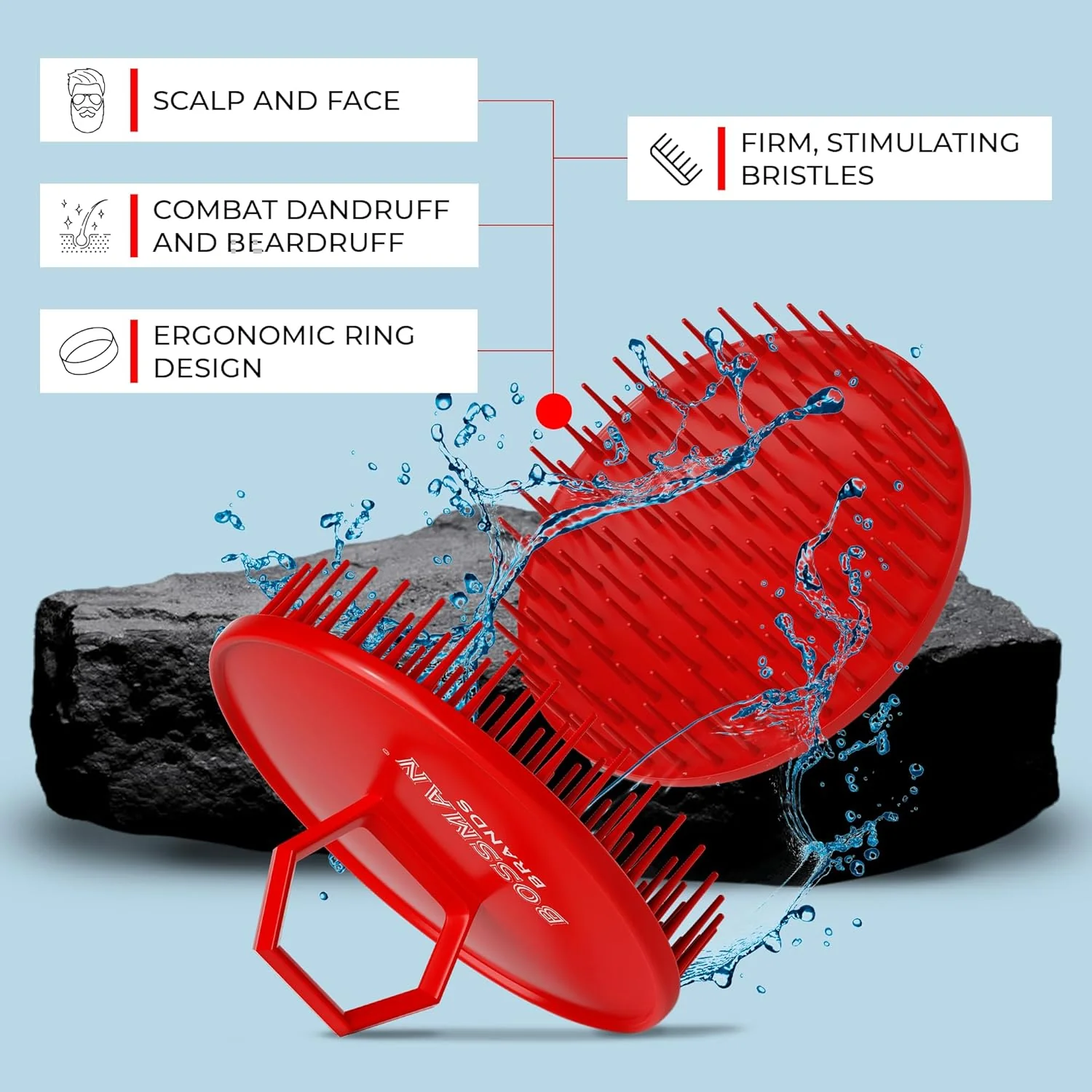Beard & Scalp Shampoo Shower Brush - Image 3